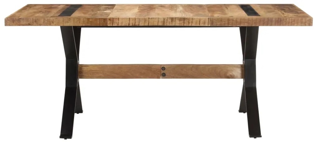 Mesa de jantar 180x90x76 cm madeira de mangueira áspera