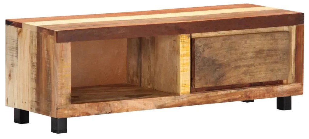 Móvel de TV 100x30x33 cm madeira recuperada maciça