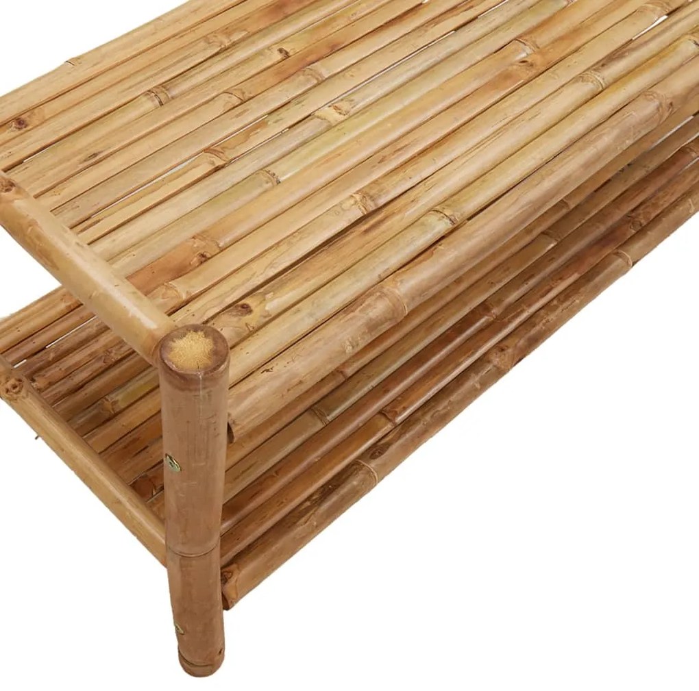 Roupeiro com prateleiras 103x40x183 cm bambu