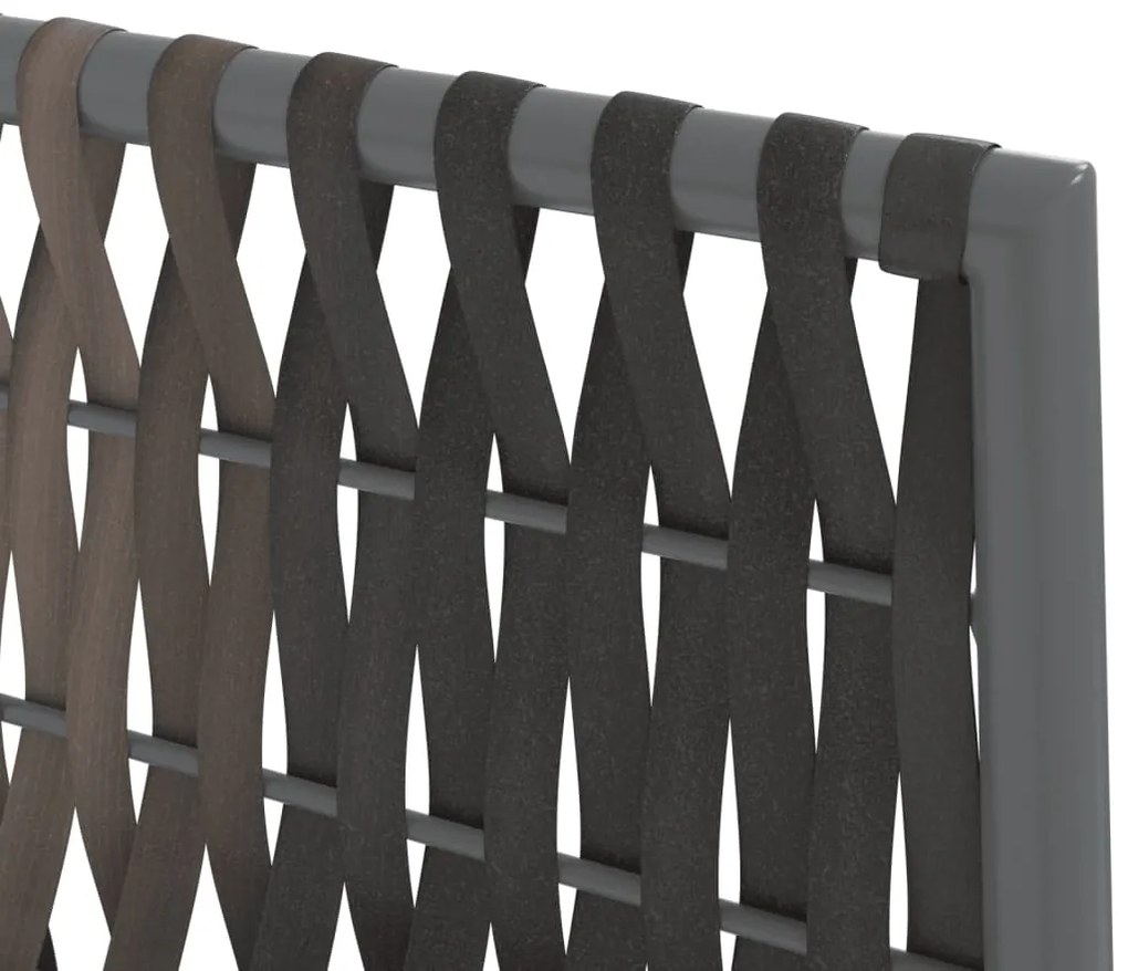 Cadeiras jardim c/ almofadões 2pcs 54x61x83 cm vime PE castanho