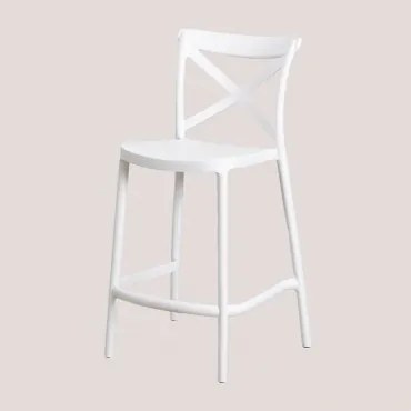 Pack De 2 Bancos Altos Empilháveis Em Polipropileno Otax Branco & ↑65 Cm - Sklum
