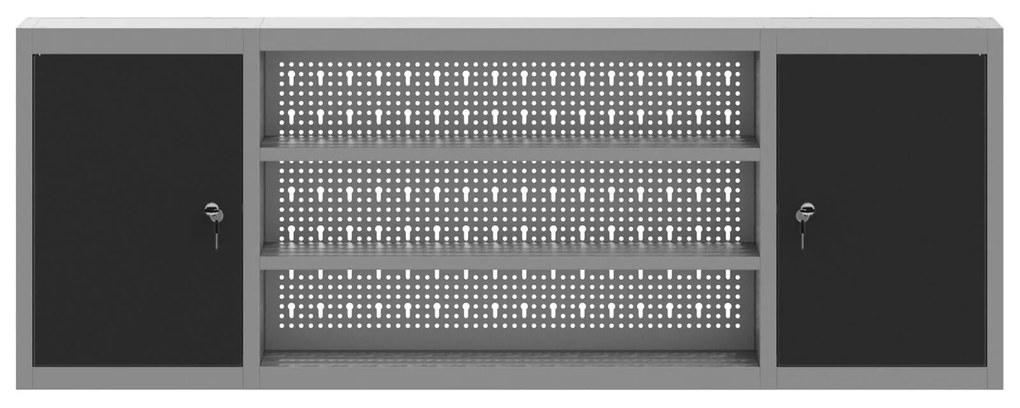 Armário para Ferramentas VidaXL Parede com Painel de Ferramentas Preto