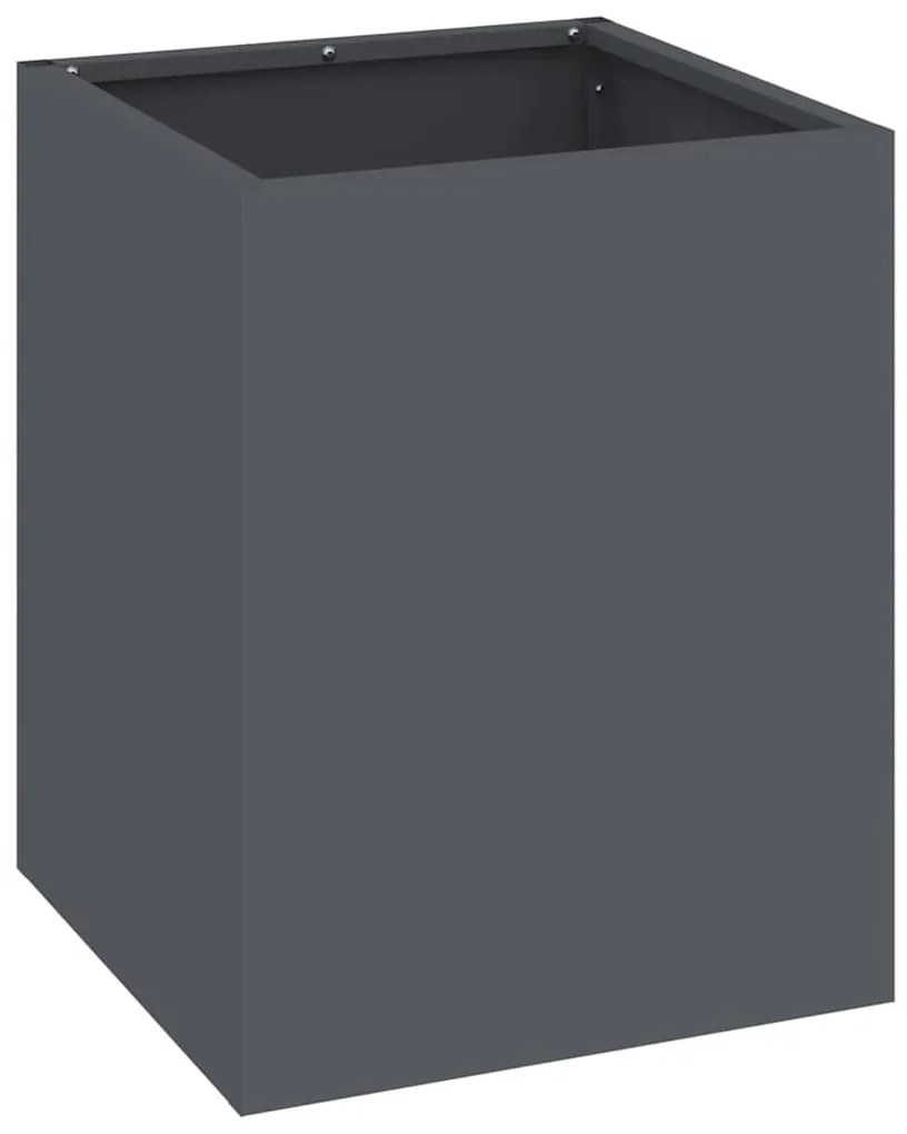 Vaso de Jardim Antracite 50 x 32 x 40 cm Aço laminado a frio