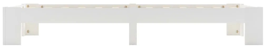 Estrutura de cama 90x200 cm pinho maciço branco