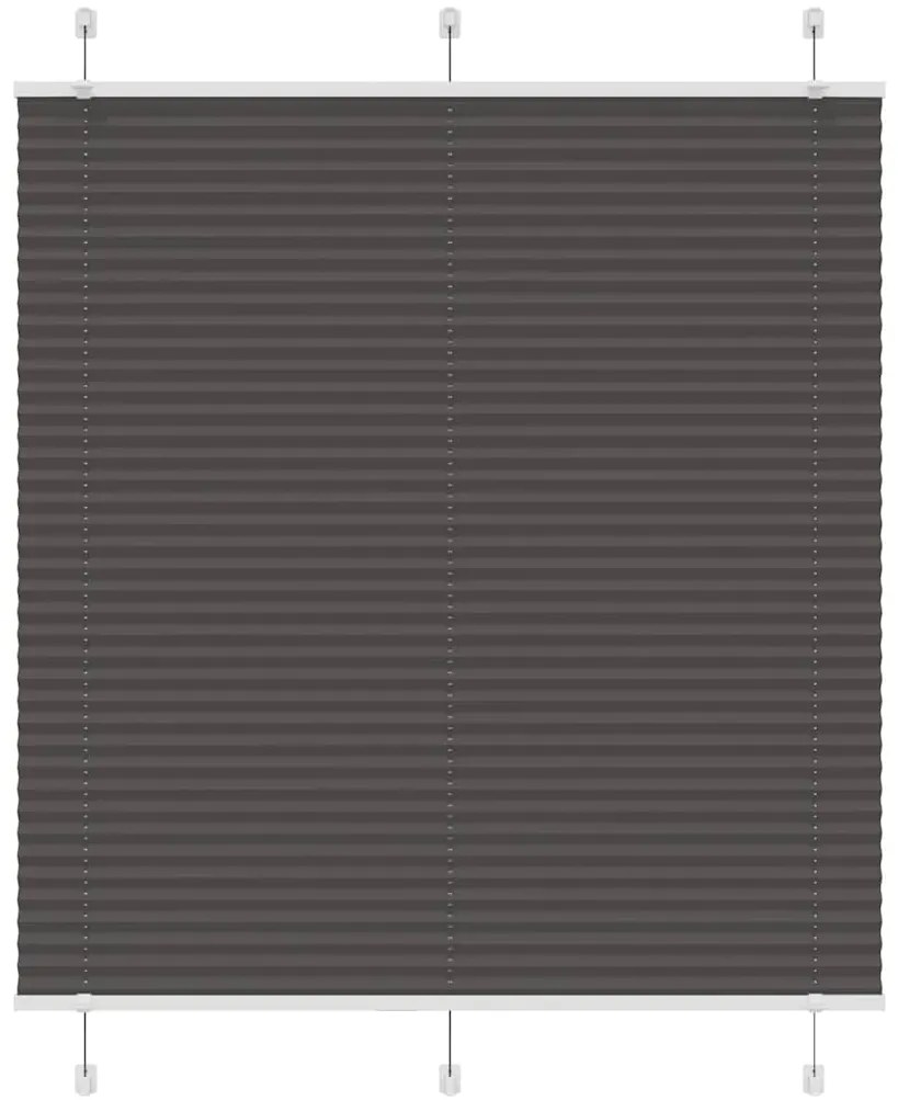 Preto Plissada Cega 115x150 cm Largura Tecido 114,4cm Poliéster