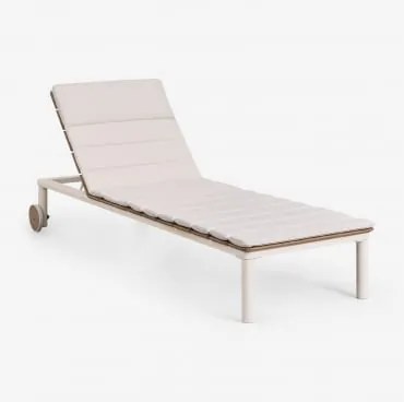 Pack De 2 Espreguiçadeiras Reclináveis Em Madeira De Acácia E Aço Sirka Gardénia Branco - Sklum