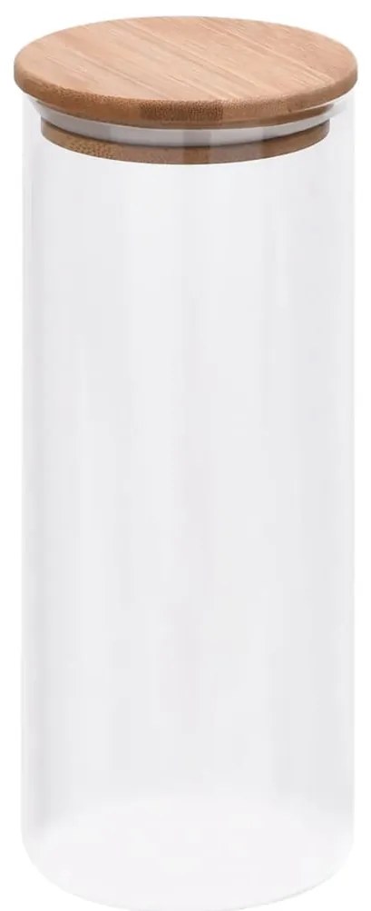 Frascos de vidro com tampas de bambu 6 pcs 1000 ml