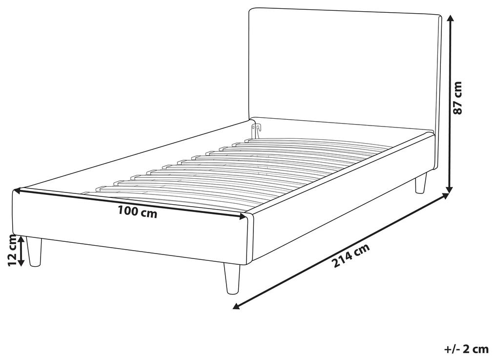 Capa em veludo fucsia 90 x 200 cm para cama FITOU Beliani