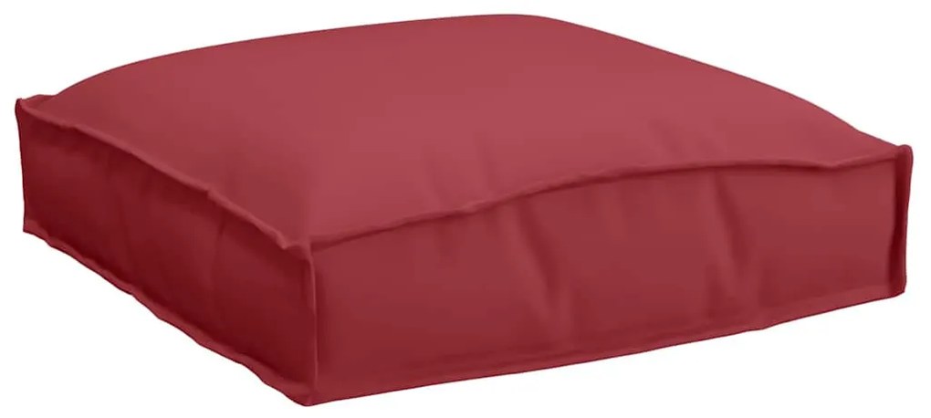 Almofadas para Paletes - 6 Peças Vermelhas Vinho de 40x40x8 cm em Teci
