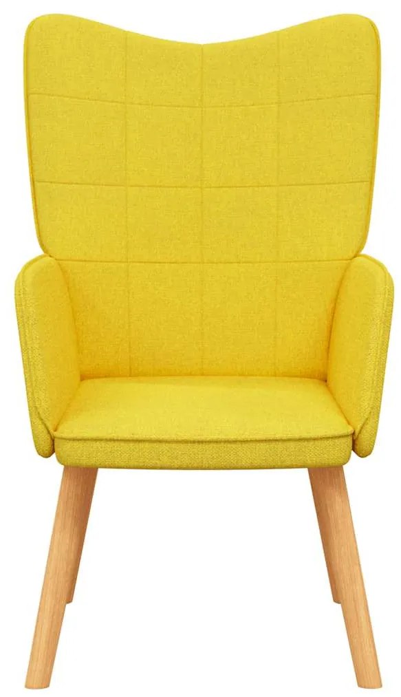 Poltrona de descanso tecido amarelo mostarda