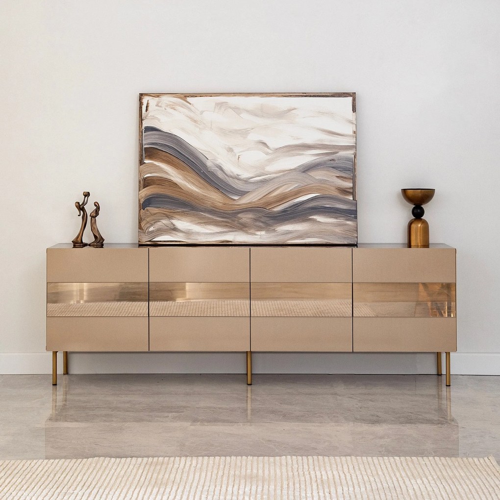 Móvel TV Leon – Bronze Dourado – 180 cm x 59 cm x 35 cm