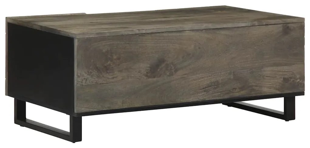 Mesa de centro 100x54x40 cm madeira de mangueira maciça preto