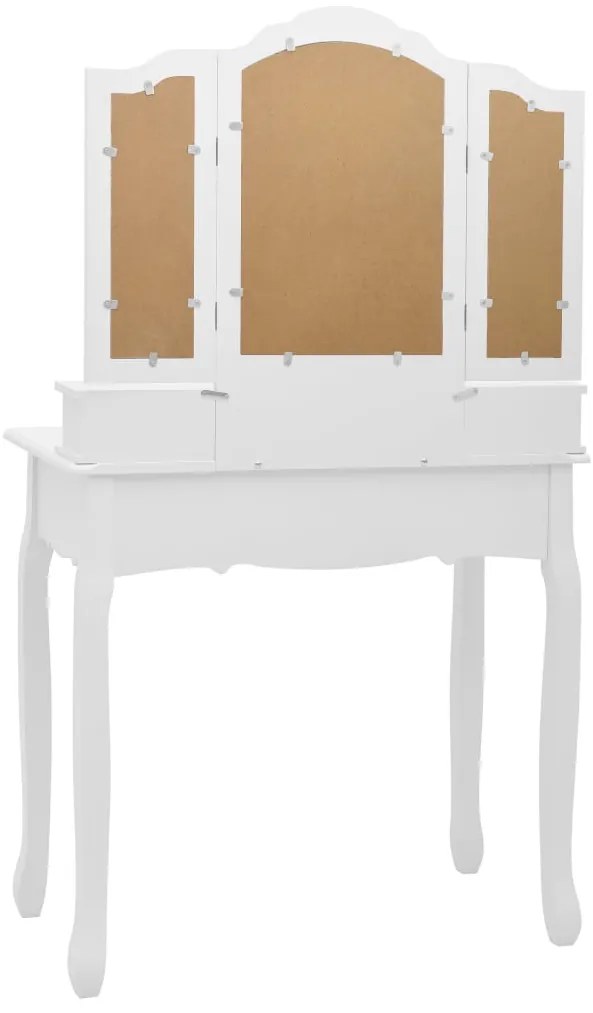 Conj. toucador com banco 80x69x141 cm madeira paulownia branco
