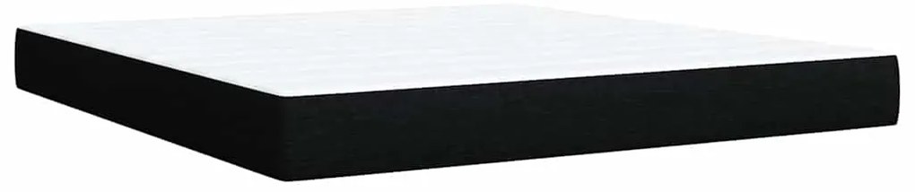 Cama com molas/colchão 180x200 cm tecido preto