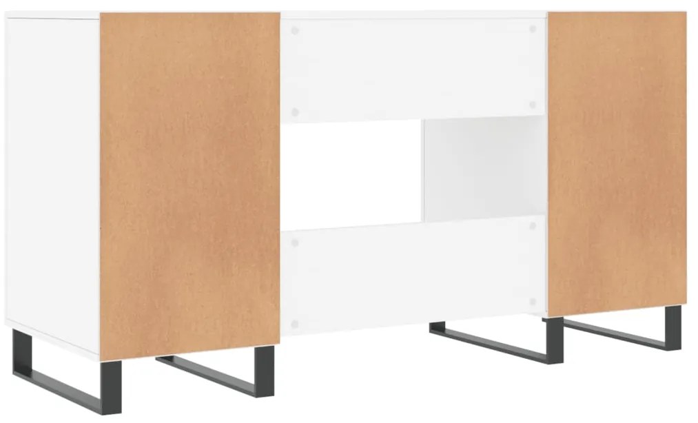 Secretária 140x50x75 cm derivados de madeira branco