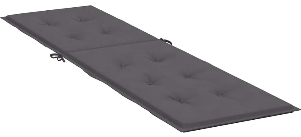 Almofadão para cadeira de terraço (75+105)x50x4 cm antracite
