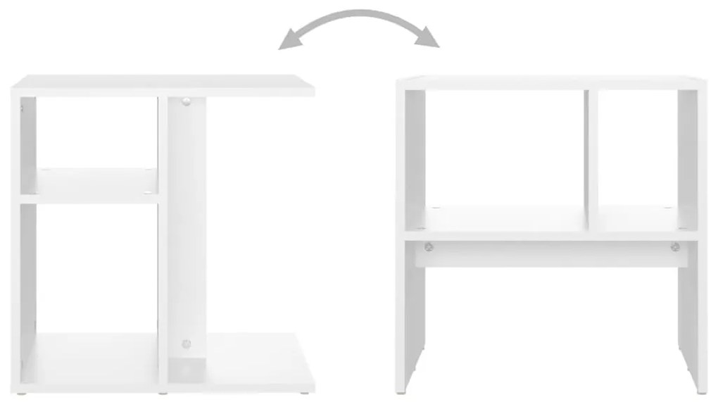 Mesa de apoio 50x30x50 cm contraplacado branco