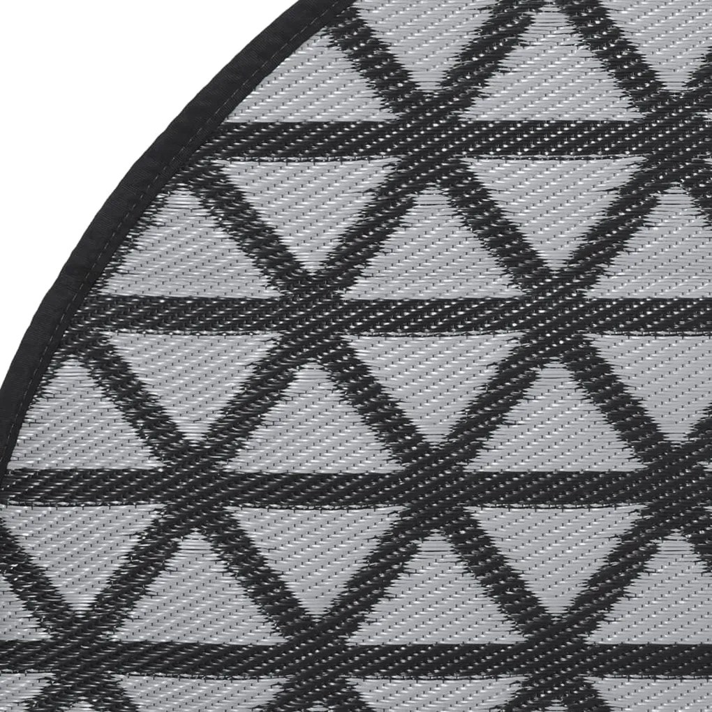 Tapete de exterior Ø200 cm ARAKIL PP preto