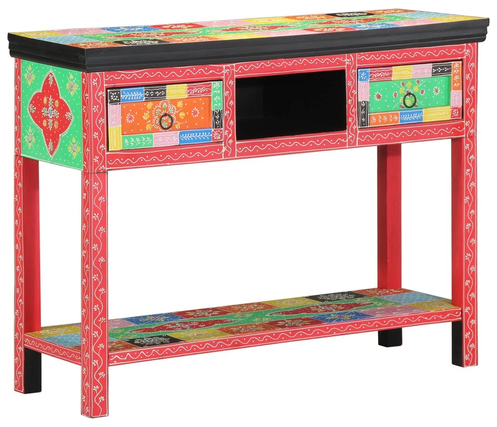Mesa Console vidaXL Multicolorida 100x30x75 cm Madeira Sólida de Manga