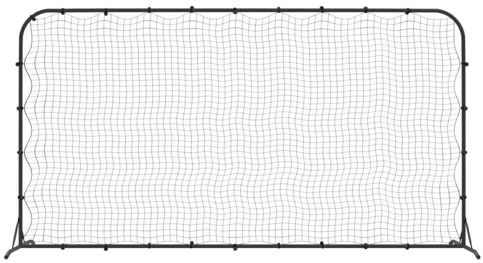 Rede de ressalto de futebol 366x90x183 cm PEAD preto