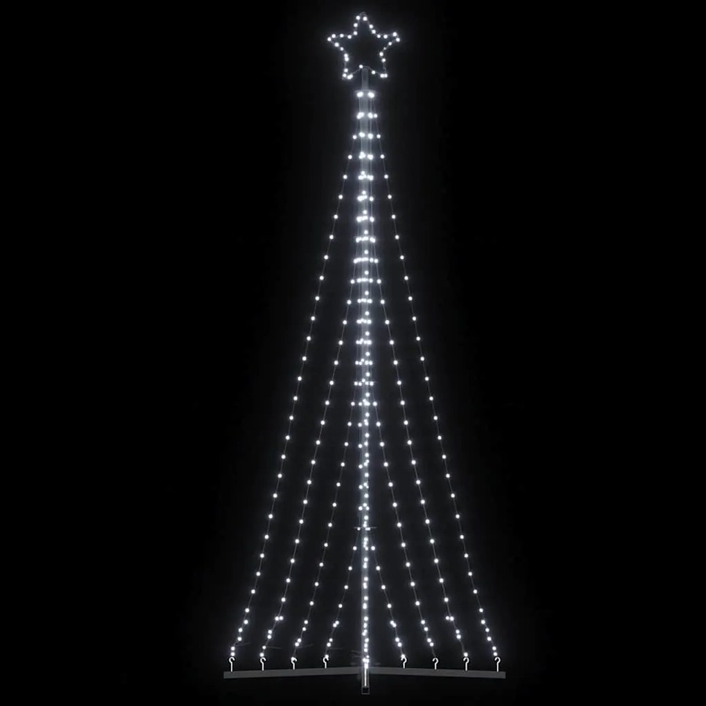 vidaXL LED Árvore de Natal 447 LEDs Branco Frio 250 cm
