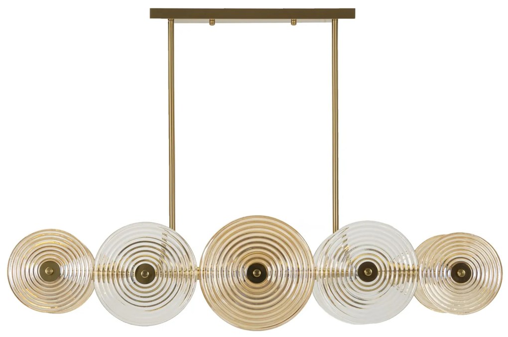 Candeeiro de Teto "Venice" Dourado – 116x27x79 cm