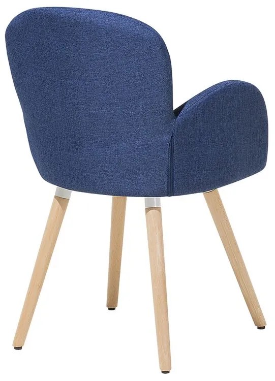 Conjunto de 2 cadeiras estofadas em azul marinho BROOKVILLE Beliani