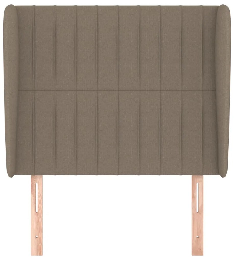 Cabeceira cama c/ abas tecido 93x23x118/128cm cinza-acastanhado
