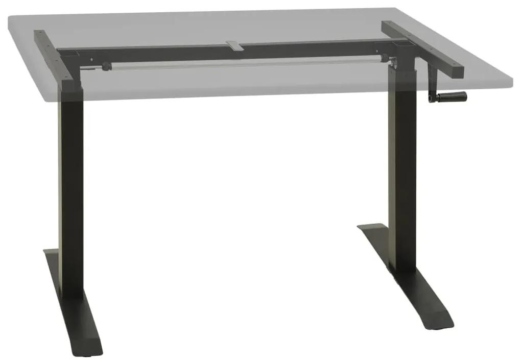Estrutura mesa ajustável em altura com manivela preto