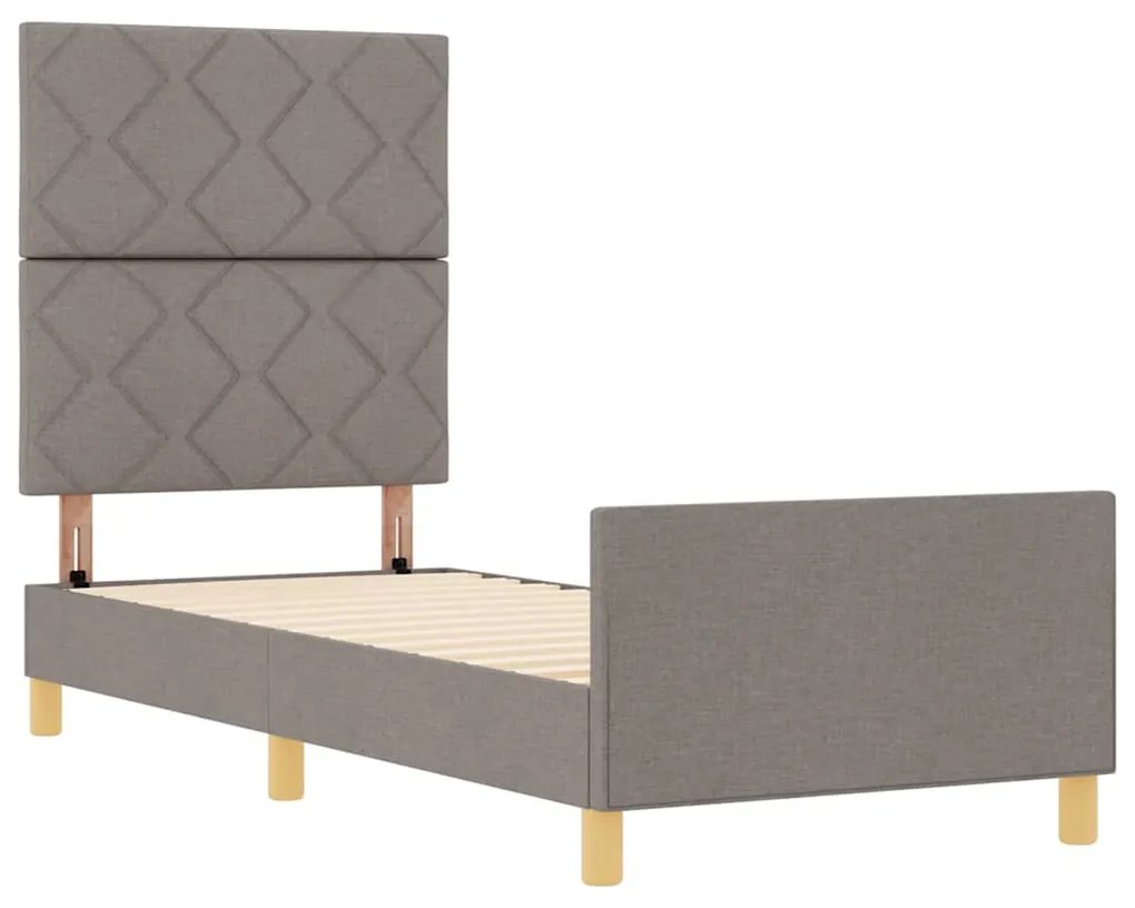 Cama vidaXL Taupe 80x200 cm em Tecido