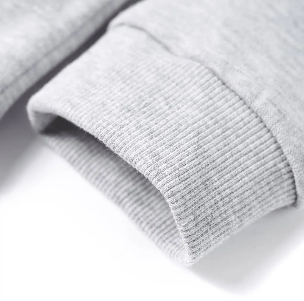 Sweatshirt para criança com capuz cinzento mesclado e laranja 116