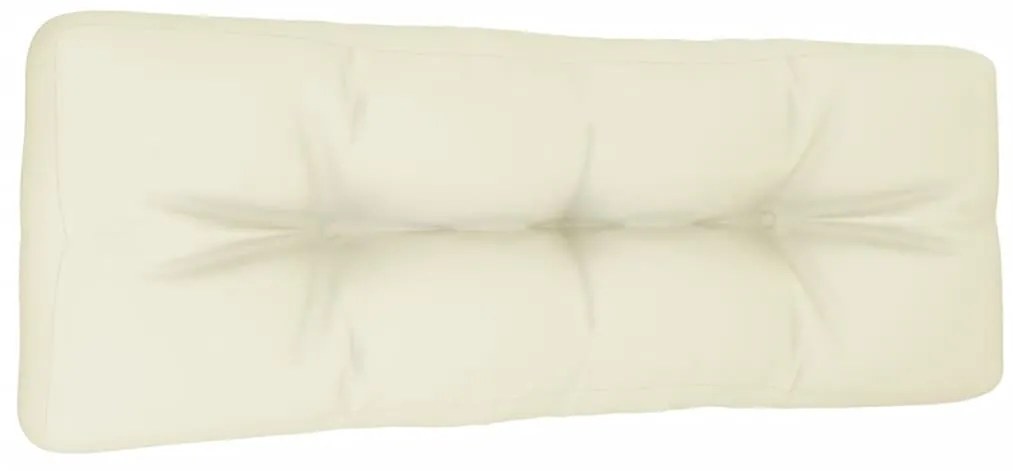 Almofadão para sofá de paletes 120x40x12 cm tecido creme