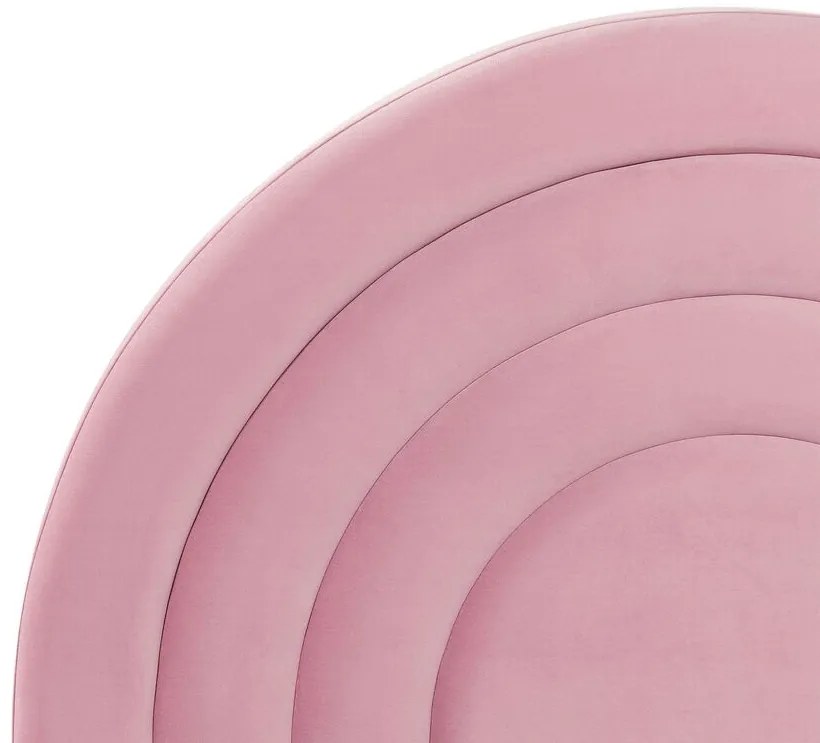 Cama de solteiro em veludo rosa 90 x 200 cm ANET Beliani