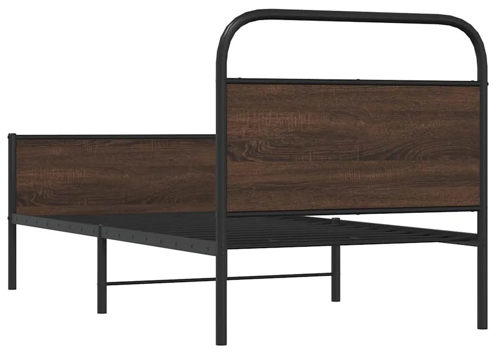 Estrutura cama s/ colchão derivados madeira carvalho castanho