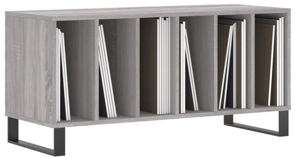 Armário p/ discos 100x38x48cm derivados madeira cinzento sonoma