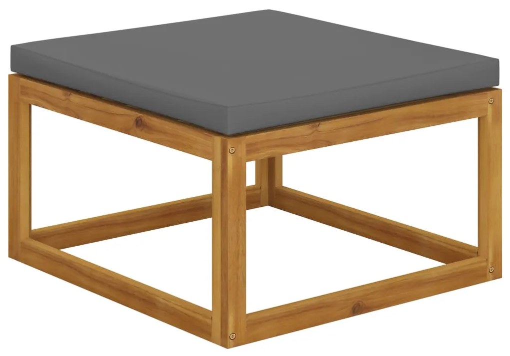 11 pcs conjunto lounge de jardim com almofadões acácia maciça