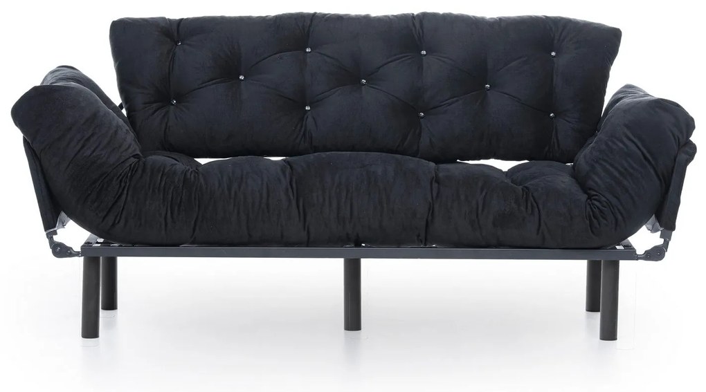 Mesa de Centro Selin Metal Ferforje – Carvalho e Preto – 90x90x38 cm