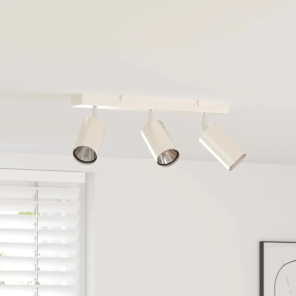 vidaXL Foco de teto Níquel escovado 38 x 5.5 x 16.5 cm Aço