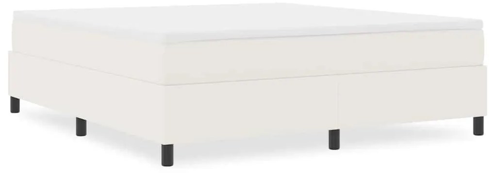 Cama Box Spring vidaXL Creme Super King em Tecido Corduroy