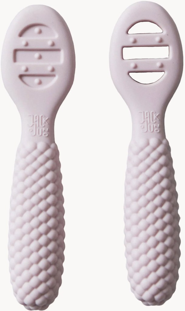 Colheres de silicone para bebé Bubble, conjunto de 2