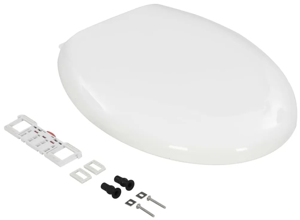Tampo de sanita fecho suave com design remoção rápida branco