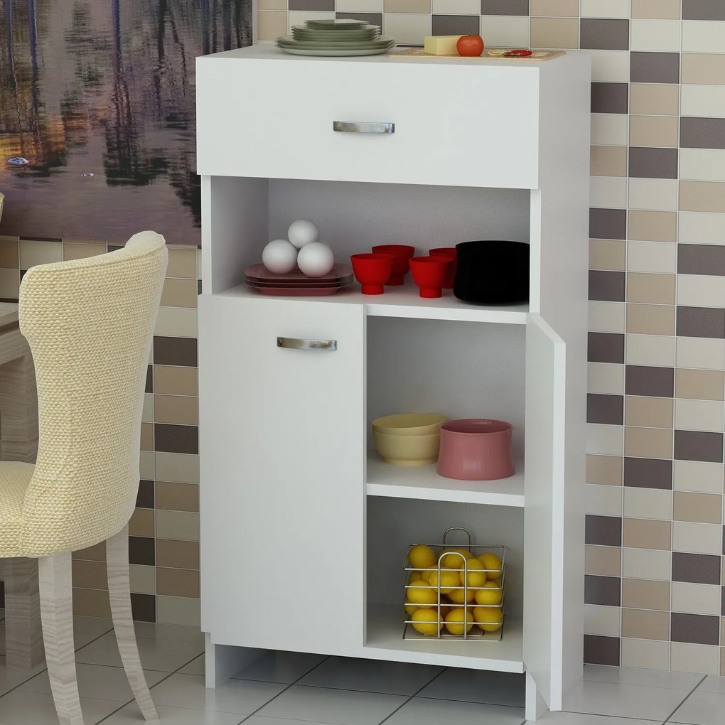 Armário Multiusos Anı – Branco – 60x101,8x31,8 cm