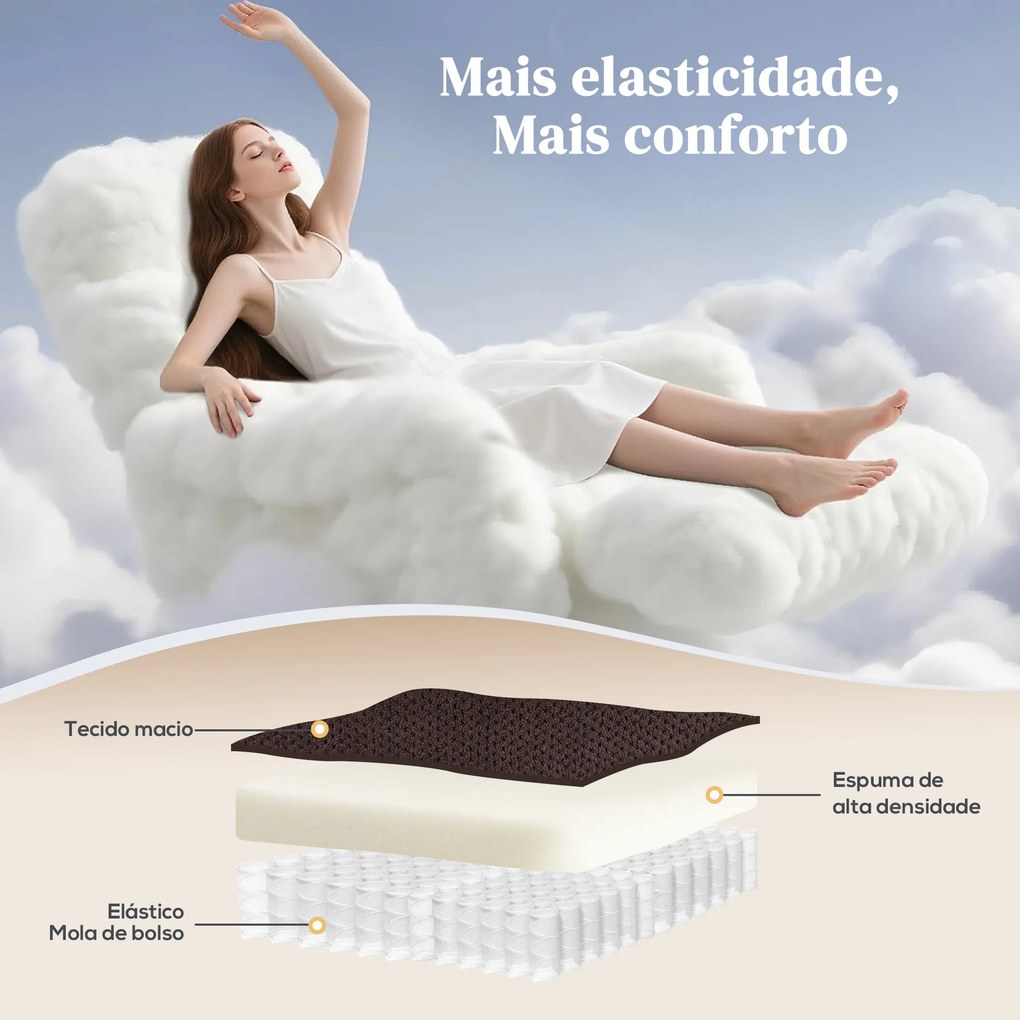 Poltrona Relax Reclinável Elétrica Elevatória com Porta USB Controlo Remoto Assento Largo Apoio para os Pés Castanho