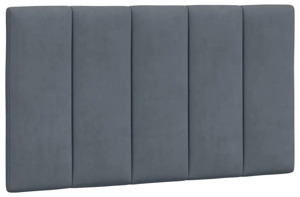 Estrutura de cama sem colchão 90x190 cm veludo cinzento-escuro