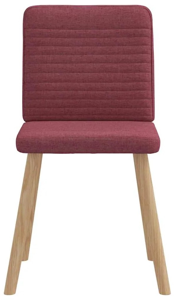 Cadeiras de jantar 4 pcs tecido vermelho tinto
