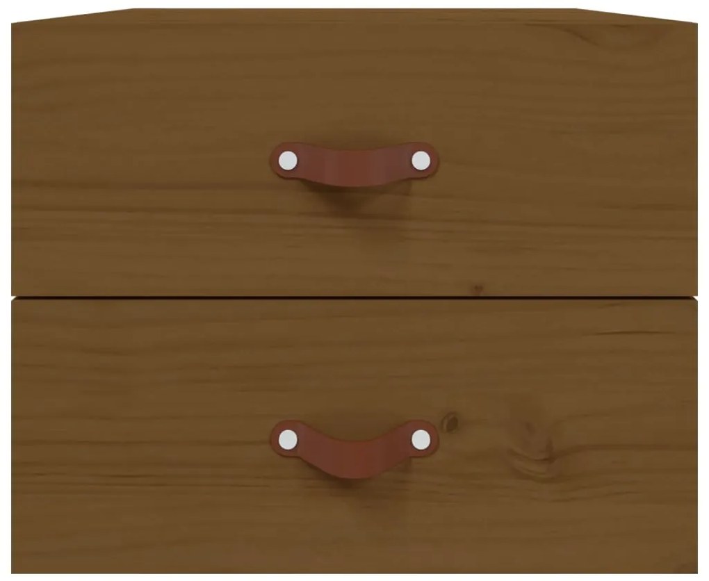 Mesa de cabeceira de parede 50x36x40 cm castanho mel