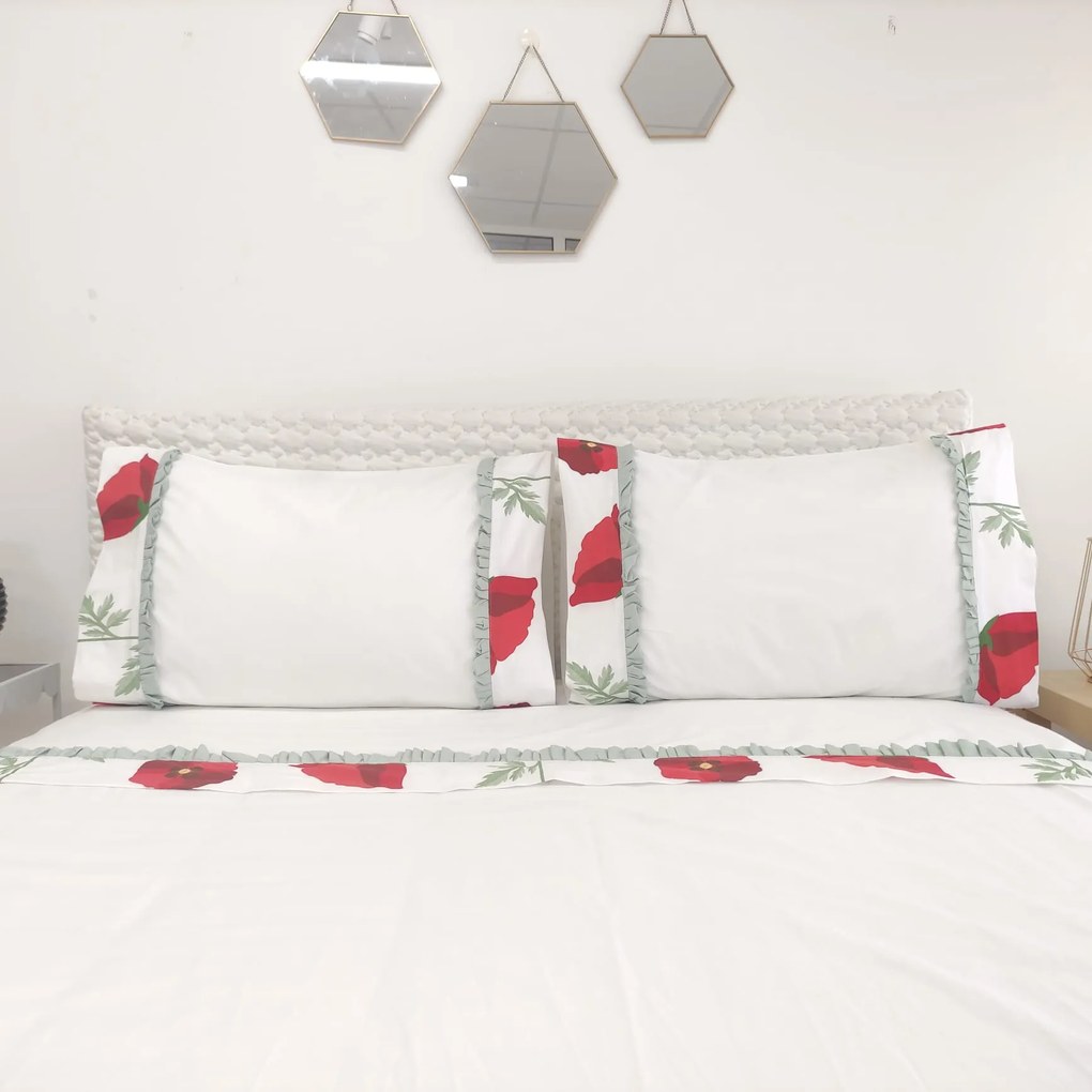 Conjunto de Lençóis Papoila C/Folho