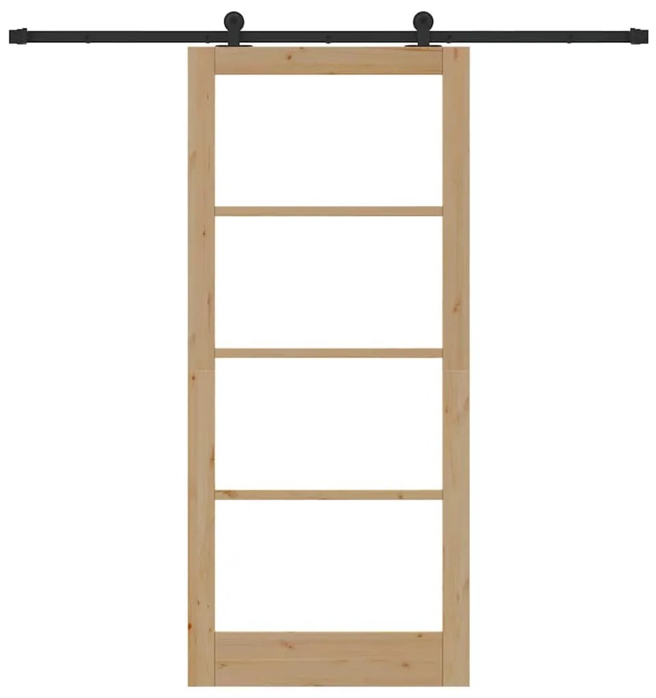 Porta Deslizante vidaXL com Conjunto de Ferragens 'ORKDAL'93x211 cm