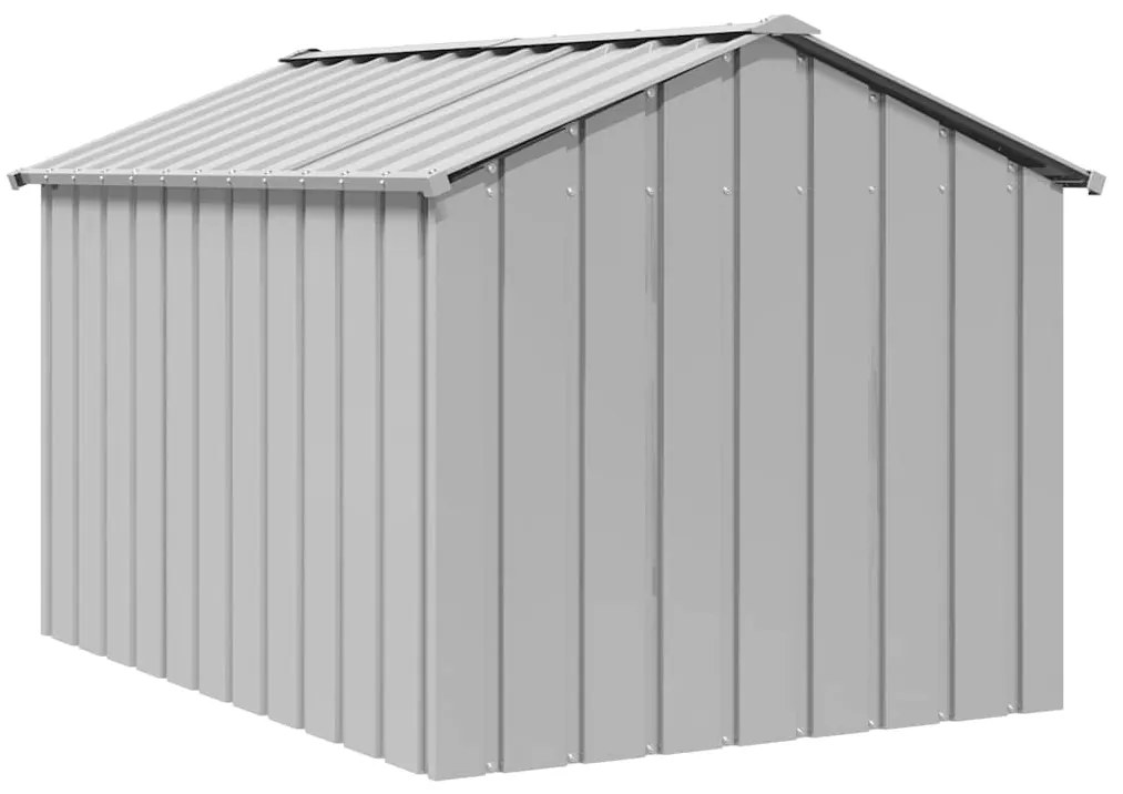 Casota para cães com telhado 113x153x101 cm aço galvanizado
