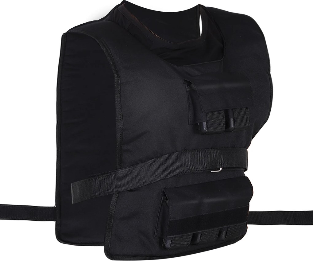 HOMCOM Colete de Peso 15 kg / 20 kg / 30 kg colete de treino ajustável com pesos removíveis colete de corrida para mulheres e homens para ganho muscular, treino de força, corrida, fitness, cross training | Aosom Portugal